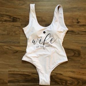 White bride swimsuit